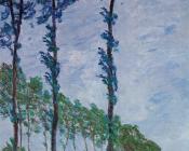 克劳德 莫奈 : Poplars, Wind Effect